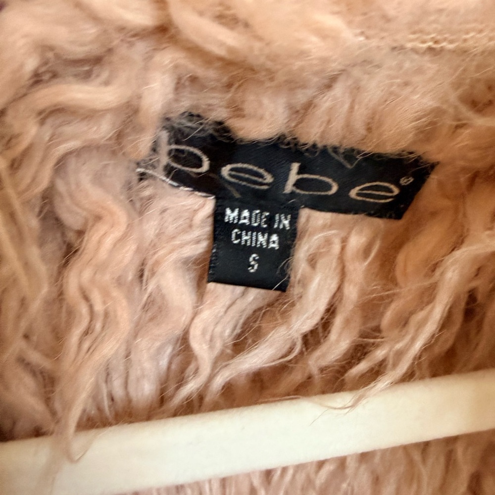 Bebe Faux Fur & Suede Vest – Size Small - Picture 2 of 5